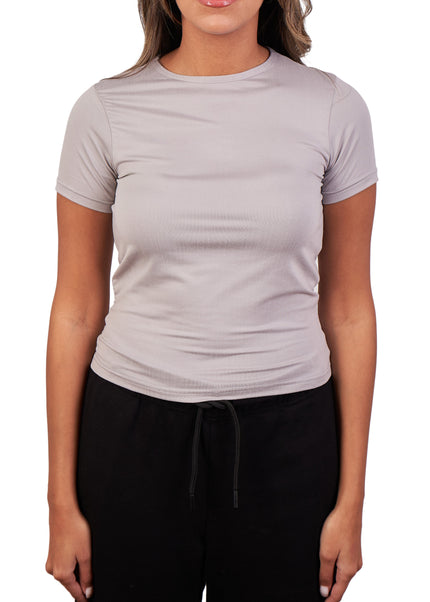 Microfiber Fitted Half Sleeve Top