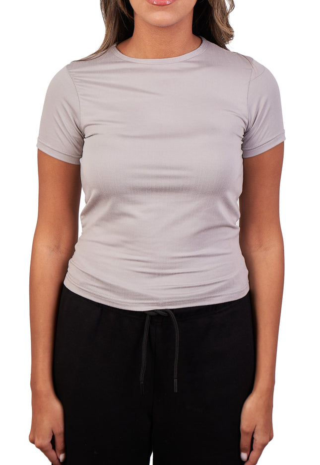 Microfiber Fitted Half Sleeve Top