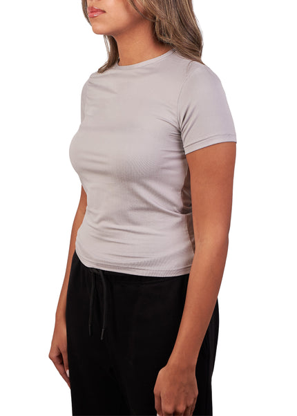 Microfiber Fitted Half Sleeve Top