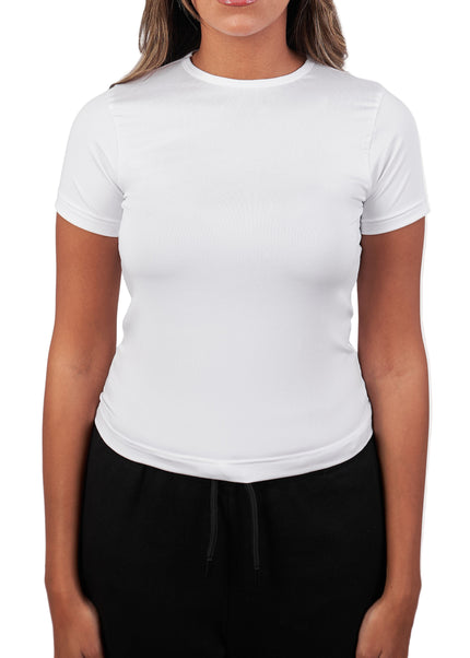 Microfiber Fitted Half Sleeve Top