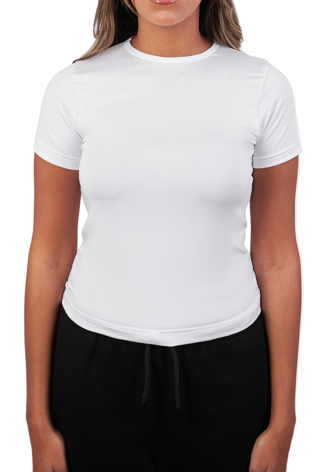 Microfiber Fitted Half Sleeve Top