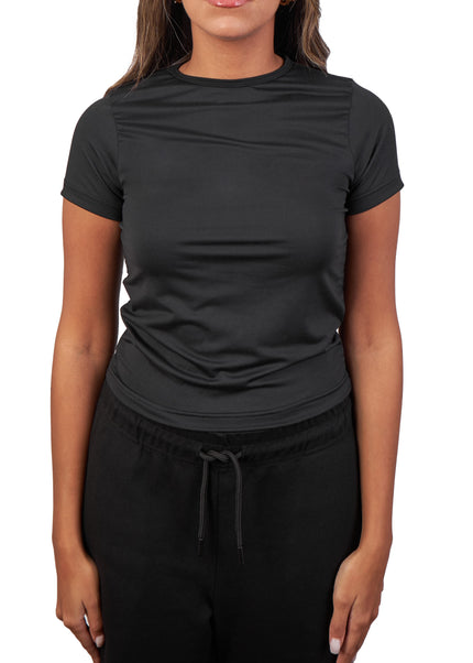 Microfiber Fitted Half Sleeve Top