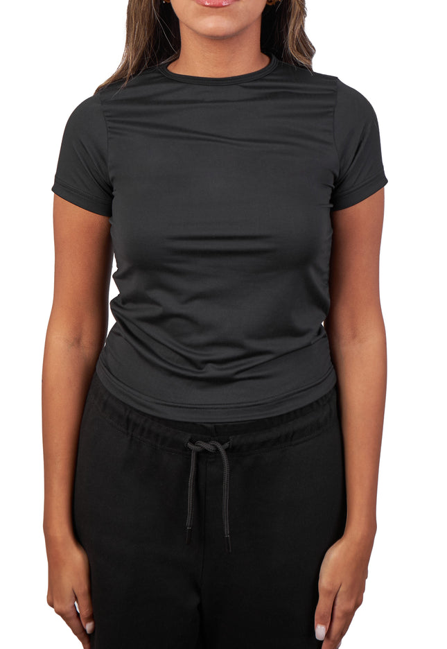 Microfiber Fitted Half Sleeve Top