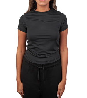 Microfiber Fitted Half Sleeve Top