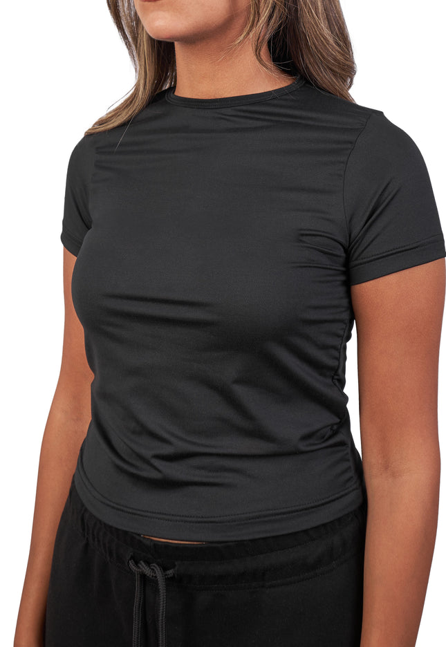 Microfiber Fitted Half Sleeve Top