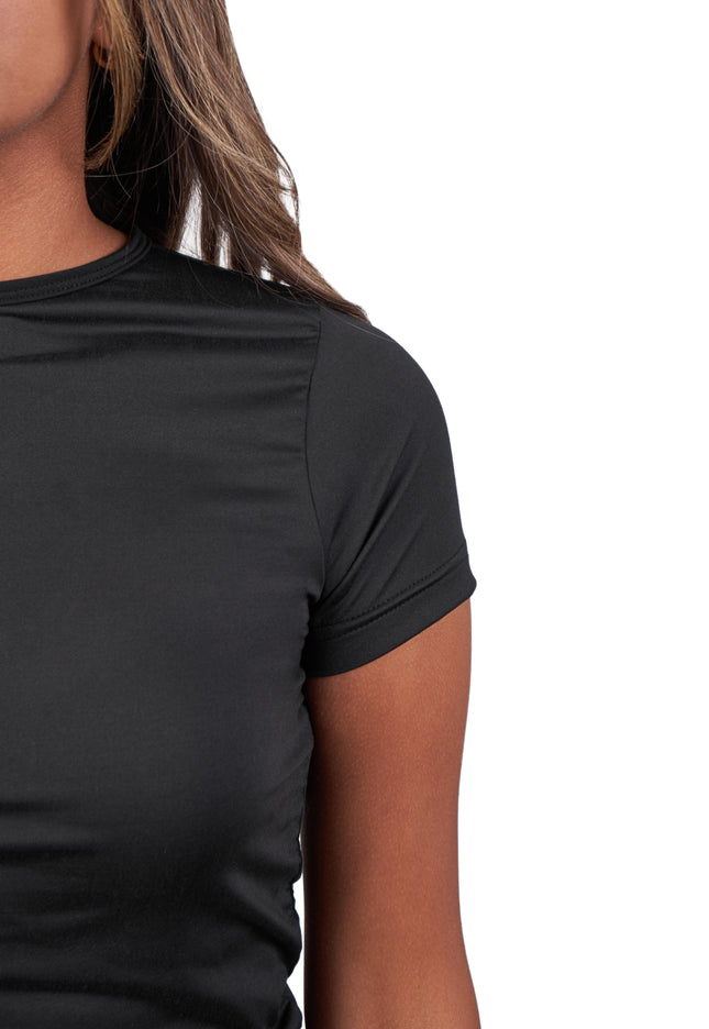 Microfiber Fitted Half Sleeve Top