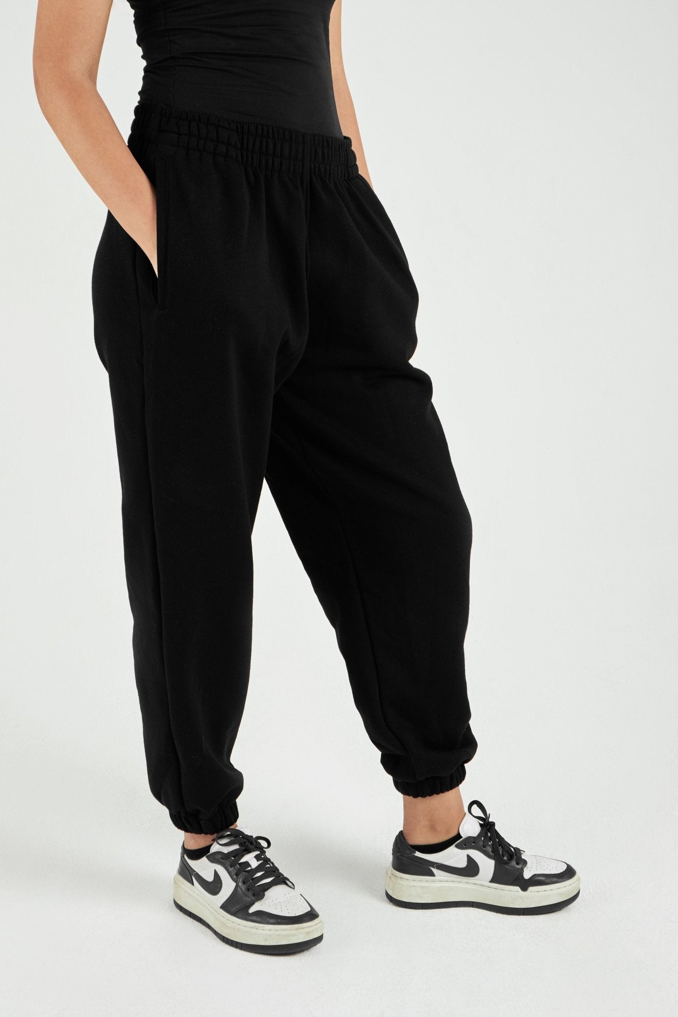 Black oversized sweatpants womens sale