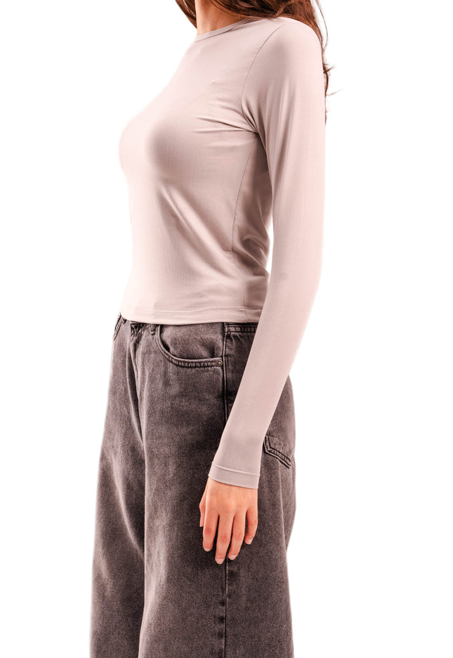 Microfiber Fitted Long Sleeve Top