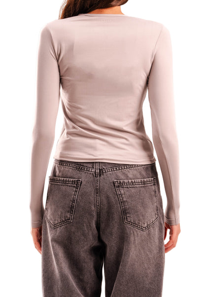 Microfiber Fitted Long Sleeve Top