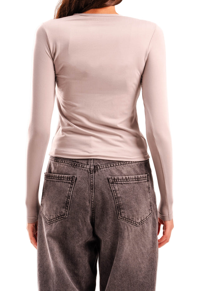 Microfiber Fitted Long Sleeve Top