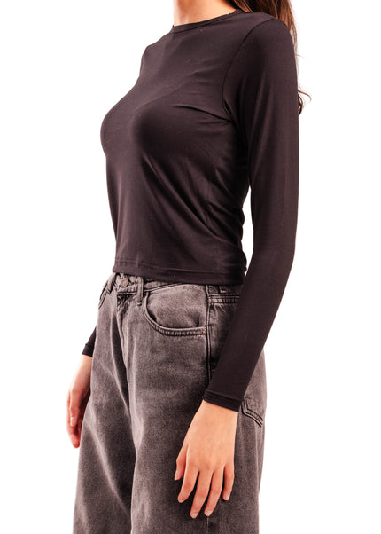 Microfiber Fitted Long Sleeve Top