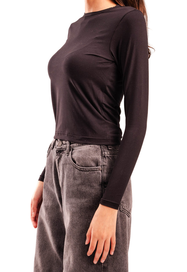 Microfiber Fitted Long Sleeve Top