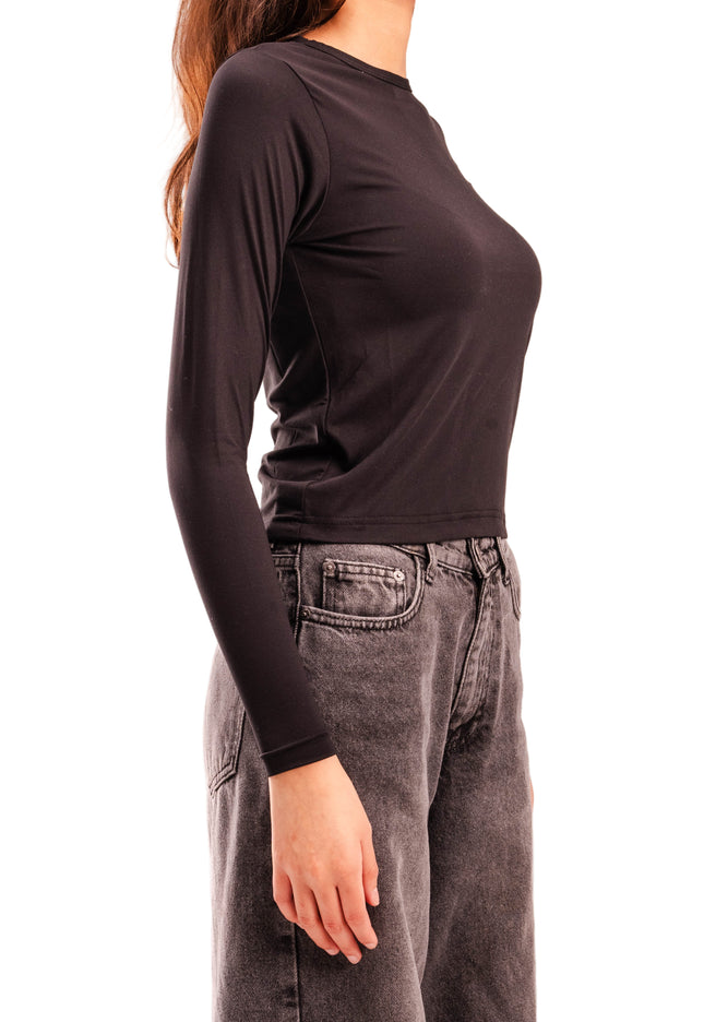 Microfiber Fitted Long Sleeve Top