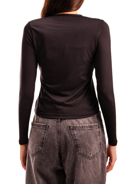 Microfiber Fitted Long Sleeve Top