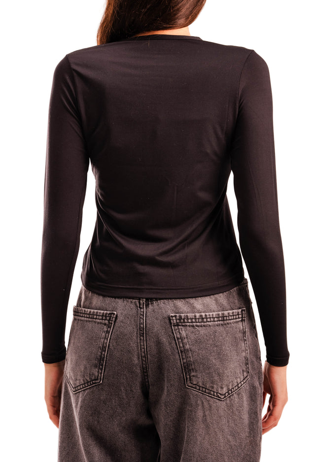 Microfiber Fitted Long Sleeve Top