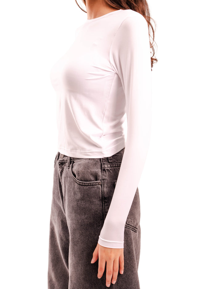 Microfiber Fitted Long Sleeve Top