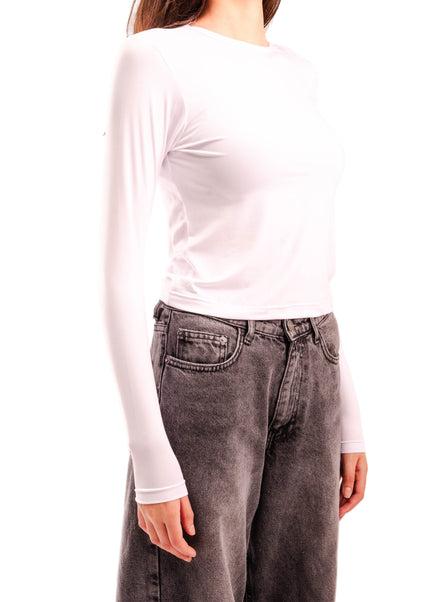 Microfiber Fitted Long Sleeve Top