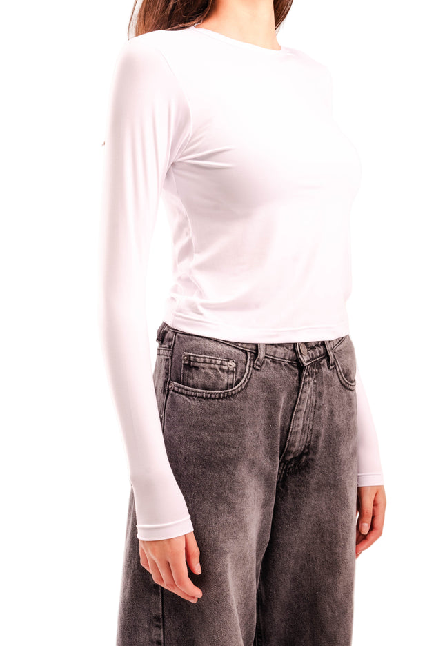 Microfiber Fitted Long Sleeve Top