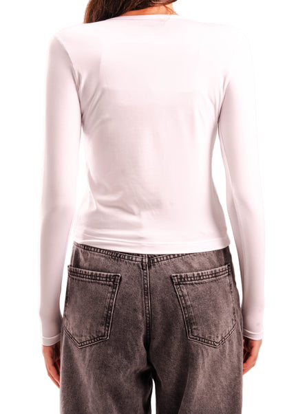 Microfiber Fitted Long Sleeve Top