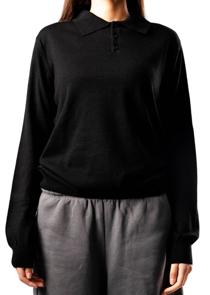 Knitted Polo Sweatshirt