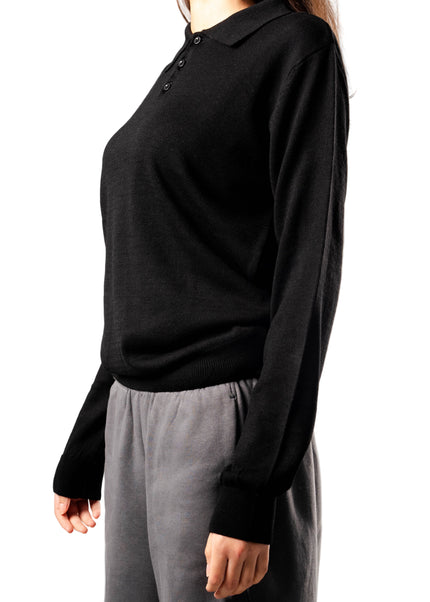 Knitted Polo Sweatshirt