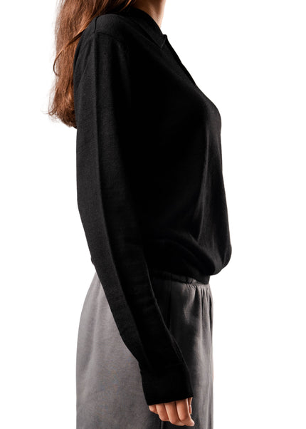 Knitted Polo Sweatshirt