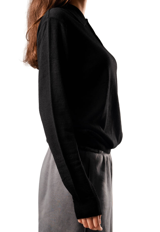 Knitted Polo Sweatshirt