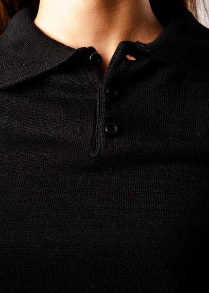 Knitted Polo Sweatshirt