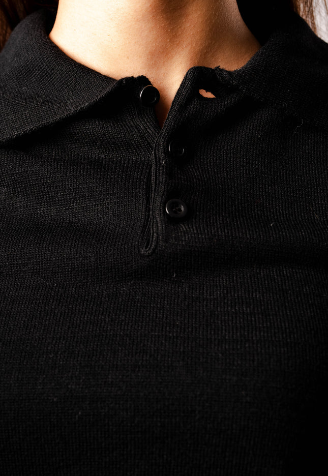Knitted Polo Sweatshirt