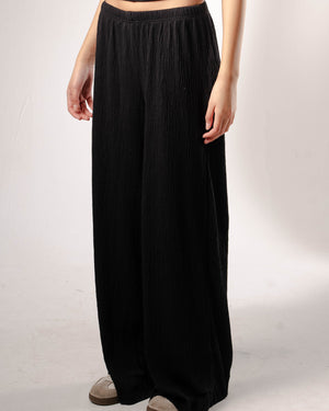 Wide Leg Textured Pants