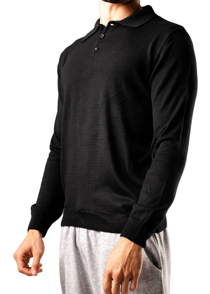 Knitted Polo Sweatshirt