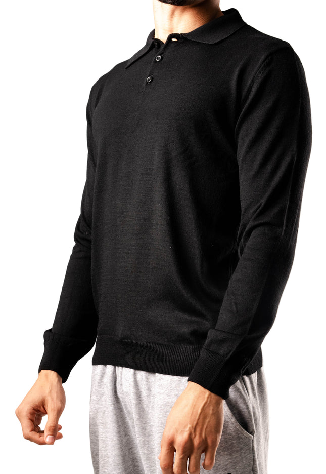 Knitted Polo Sweatshirt