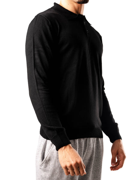 Knitted Polo Sweatshirt