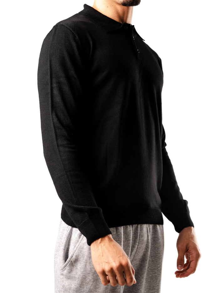 Knitted Polo Sweatshirt