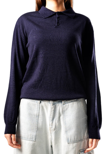 Knitted Polo Sweatshirt
