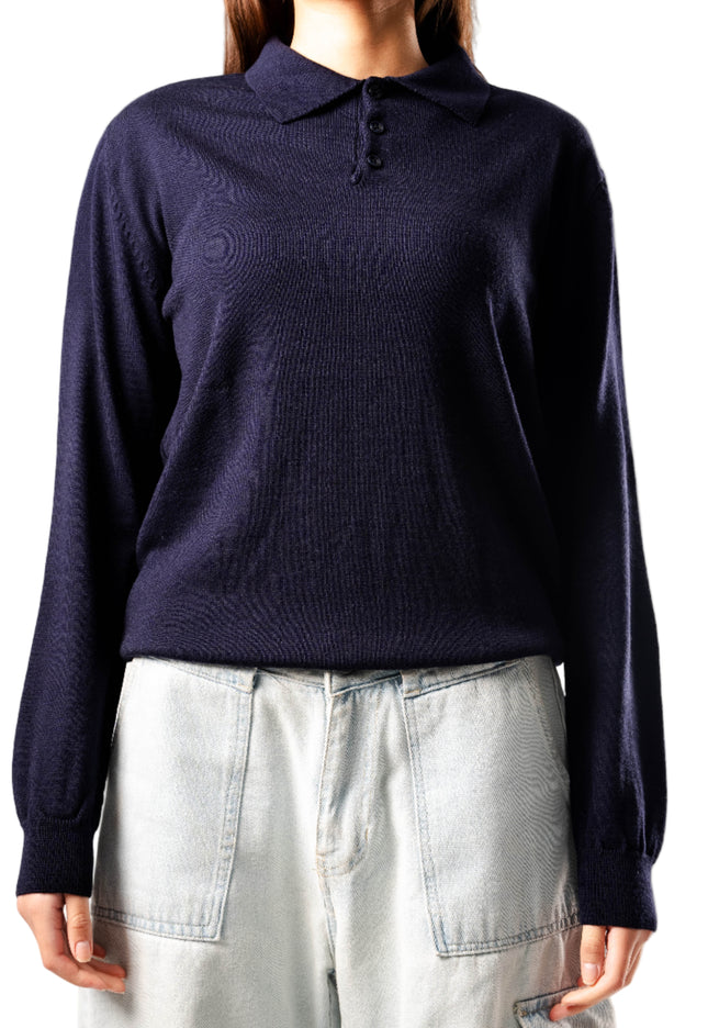 Knitted Polo Sweatshirt