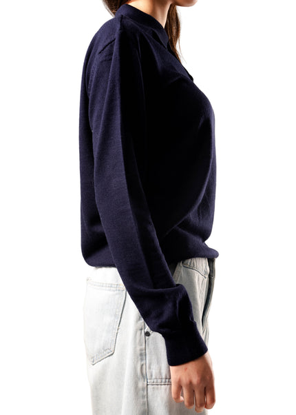 Knitted Polo Sweatshirt