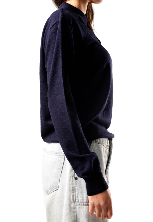 Knitted Polo Sweatshirt