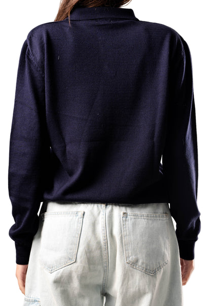 Knitted Polo Sweatshirt
