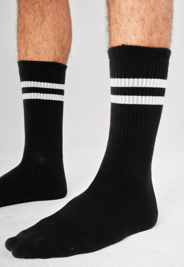 Long Socks Pack of 3 - Two Line - The Basic Look