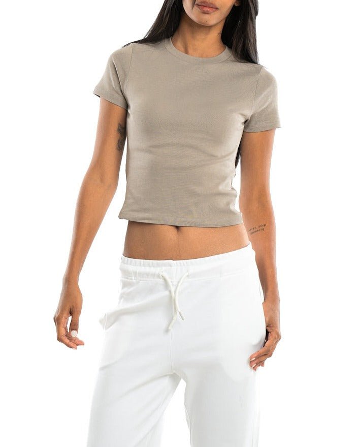 Fitted Tops Ribbed Fitted Half Sleeve Top for Women | Stylish & Comfortable Fit ...