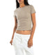Ribbed Fitted Half Sleeve Top - The Basic Look