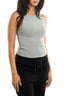 Ribbed Thick Strap Crew Neck Top - The Basic Look