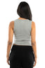 Ribbed Thick Strap Crew Neck Top - The Basic Look