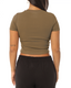 Ribbed Fitted Half Sleeve Top