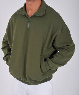 Zipper Neck oversized Sweater